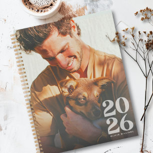 Modern Customise Your Photo 2026 White Overlay Planner