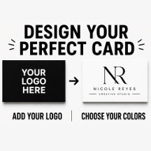 Modern Customised Black and White Business Card