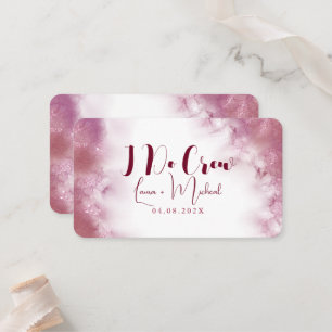 Modern Customised Name Marble I Do Crew table Place Card