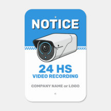 Modern Customizable Video Security Notice Sign