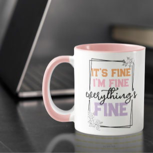 Modern Customized Typography Quote Colorful Fonts Mug