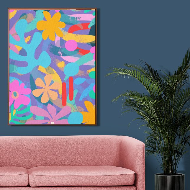 Modern cute Abstract colourful Artistic Canvas Print (Creator Uploaded)