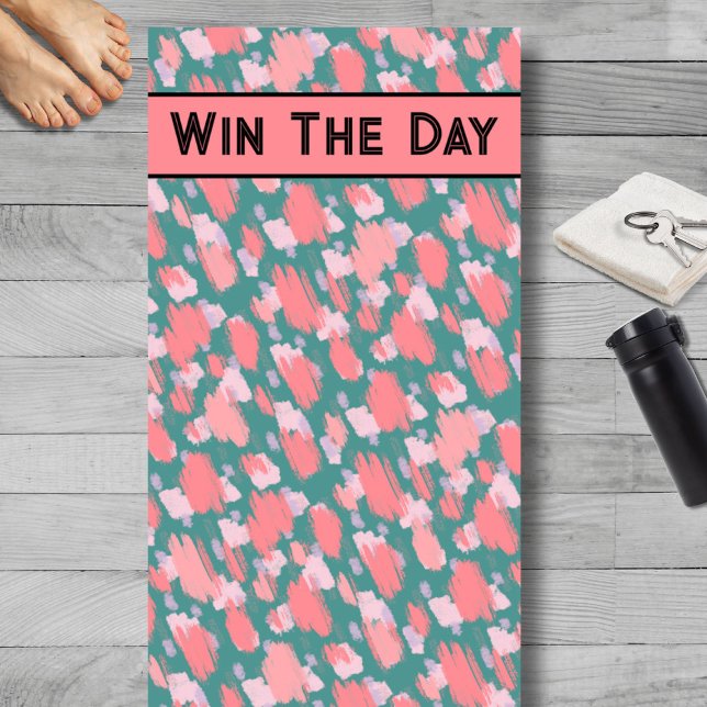 Modern Cute Abstract Colourful Pattern Yoga Mat (Motivational Colorful Modern Pattern Yoga Mat)