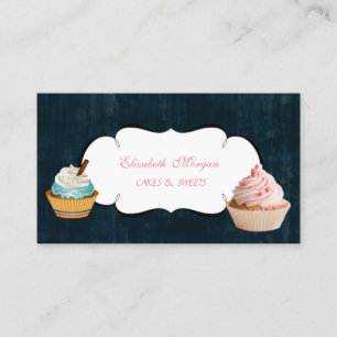 Modern Cute Adorable Cupcake Bakery Business Card