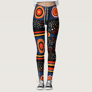 Modern Cute African Print Leggings