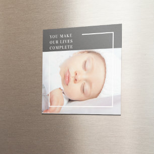 Modern Cute Baby Photo   Beauty Quote Magnet