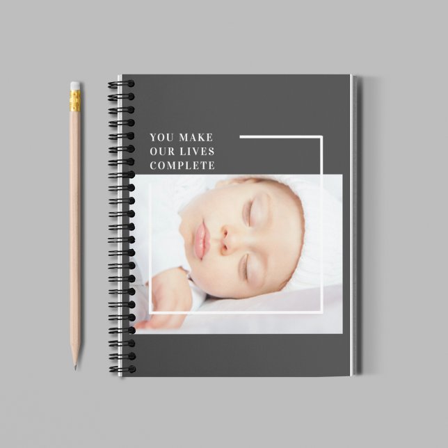 Modern Cute Baby Photo | Beauty Quote Notebook (Creator Uploaded)