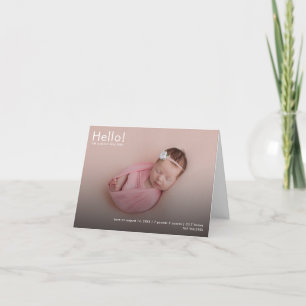 Modern Cute Baby Photos Name Stats Birth Announcement