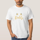 Modern Cute Bee Daddy Birthday T-Shirt<br><div class="desc">Modern Cute Bee Daddy Birthday T-Shirt</div>