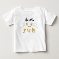 Modern Cute Bee Second Birthday
