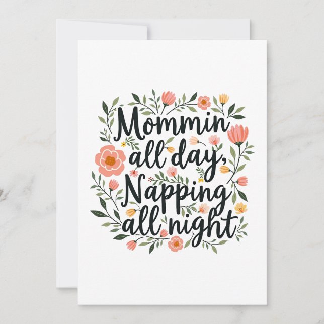 Modern Cute Botanical Mother's Day Card (Front)