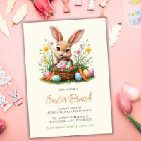Modern Cute Bunny Rabbit Easter Brunch