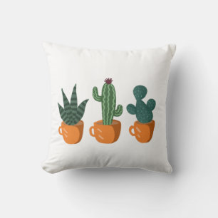 Modern Cute Cactus Personalised Cushion