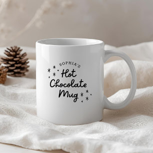 Modern Cute Calligraphy Hot Chocolate Mug