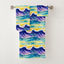 Modern cute colourful summer sun Blue Yellow