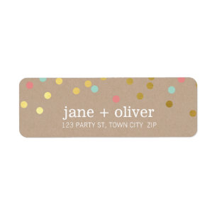 MODERN cute confetti spots gold mint coral kraft