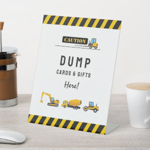Modern Cute Construction Cards and Gifts Signs