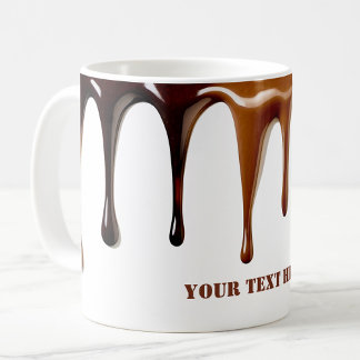 Modern cute, cool coffee dripping custom text mug