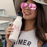 Modern Cute Custom Name Retro Monogram 532 Ml Water Bottle<br><div class="desc">Hey, trendy teens! Stay hydrated in style with our Zazzle Stainless Steel Water Bottle featuring a Custom Name Retro Monogram design in vibrant red and pink! 💦🔥 Personalise it with your own name and embrace the retro vibes. Made from durable stainless steel, this water bottle is perfect for keeping your...</div>