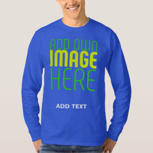 MODERN CUTE DEEP ROYAL BLUE IMAGE TEXT TEMPLATE T-Shirt