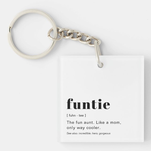 Modern Cute Definition  Key Ring (Front)