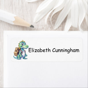 Modern Cute Dinosaur Add Your Name Kids