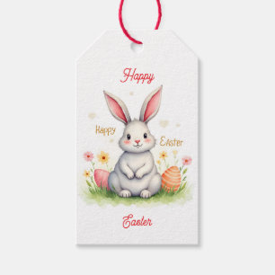Modern Cute Easter Bunny And Eggs Collection Gift Tags