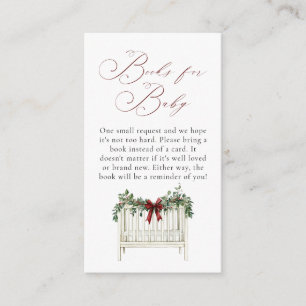 Modern Cute Elegant Santa Baby Baby Shower  Enclosure Card