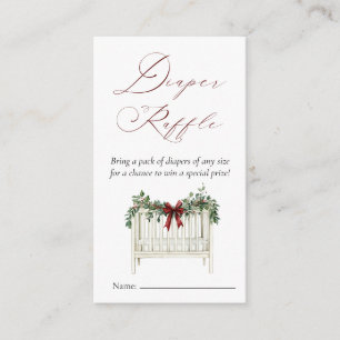 Modern Cute Elegant Santa Baby Baby Shower  Enclosure Card