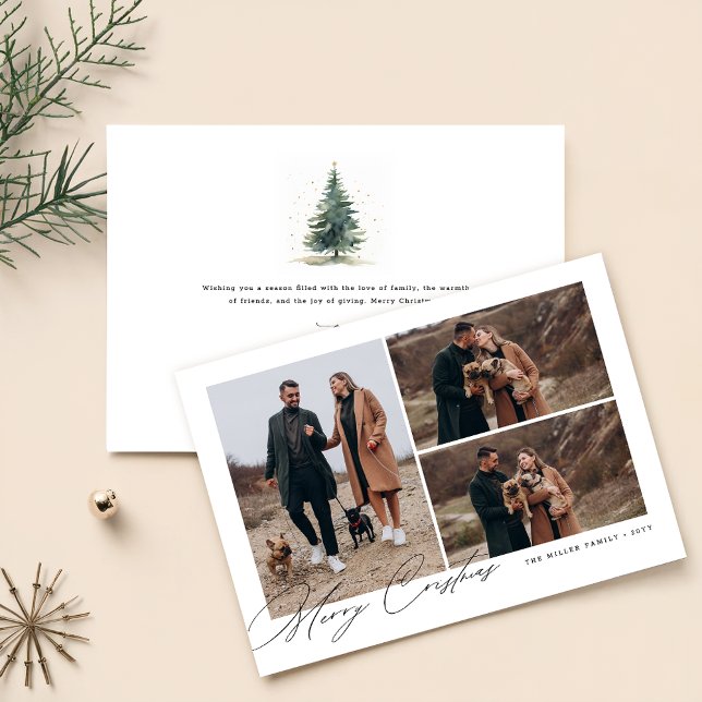 Modern Cute Family Pet Dog Photo Christmas Holiday (Creator Uploaded)