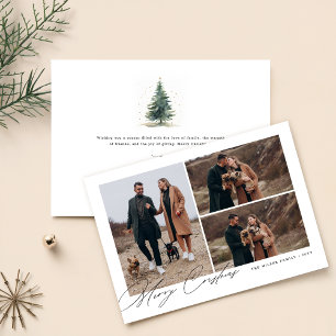 Modern Cute Family Pet Dog Photo Christmas Holiday Card