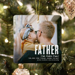 Modern Cute FATHER Definition 2 Photo Christmas Ceramic Ornament<br><div class="desc">Let a Father know how special he is with this modern fun FATHER 2 Photo Christmas Ornament. Simply upload 2 of your favorite pictures and customize the text to make it unique and personal to you.</div>