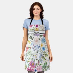 Modern Cute Floral Apron