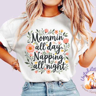 Modern Cute Floral Mother's Day, Cute Botanical T-Shirt