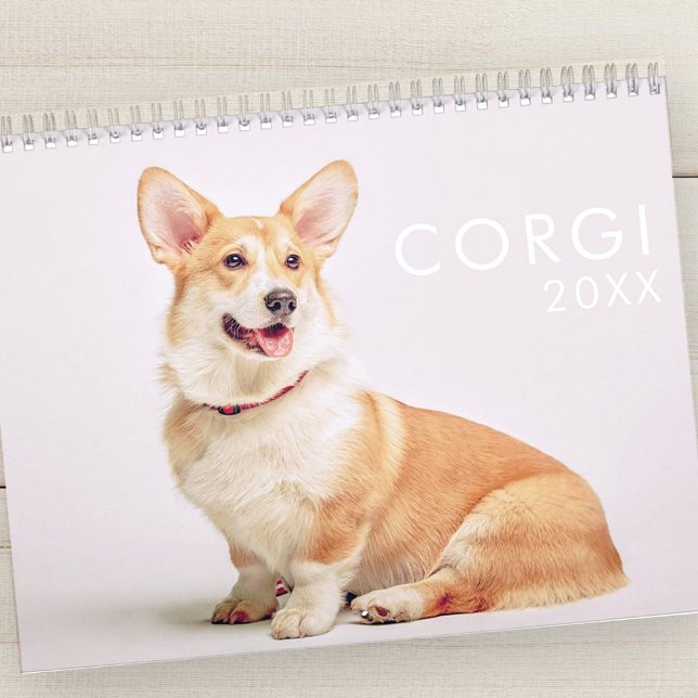 Modern Cute Funny Corgi Dogs Photos Calendar (Creator Uploaded)