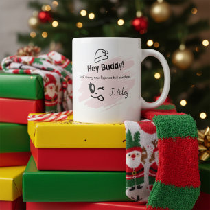 Modern cute funny humorous christmas Large Coffee Mug