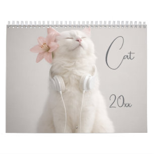 Modern Cute Funny Pet Cat Photos Calendar