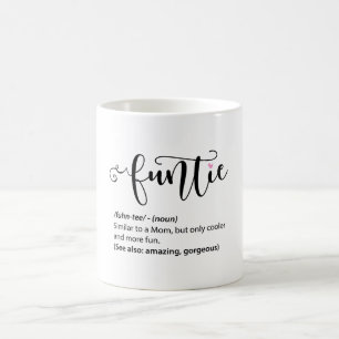 Modern Cute Funtie Definition Auntie Coffee Mug