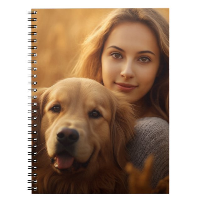 Modern Cute golden retriever Best Dog Mum Ever   Notebook (Front)