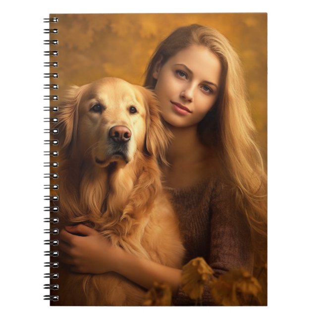 Modern Cute golden retriever Best Dog Mum Ever   Notebook (Front)