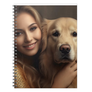 Modern Cute golden retriever Best Dog Mum Ever Notebook