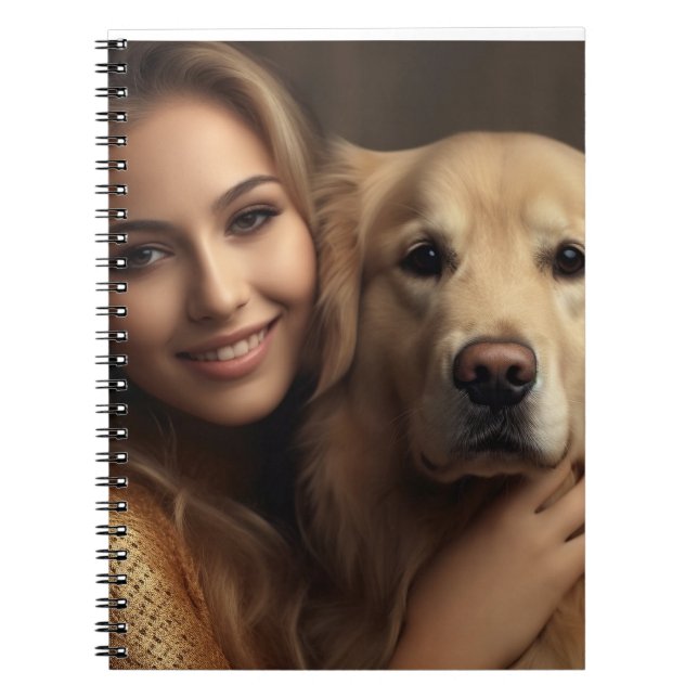 Modern Cute golden retriever Best Dog Mum Ever   Notebook (Front)
