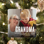 Modern Cute GRANDMA Definition 2 Photo Christmas Ceramic Ornament<br><div class="desc">Let a Grandma know how special she is to you with this modern fun GRANDMA 2 Photo Christmas Ornament. Simply upload 2 of your favorite pictures and customize the text to make it unique and personal to you.</div>