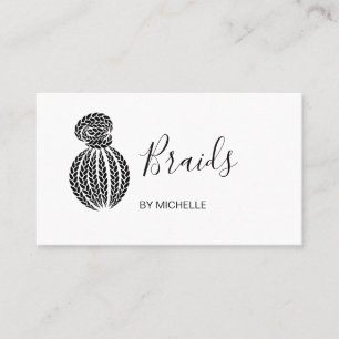 Modern Cute Hair Braider, hair Salon for Braids  Business Card