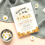 Modern Cute It’s so sweet to bee three birthday Invitation<br><div class="desc">Modern cute it’s so sweet to bee three birthday Invitation</div>