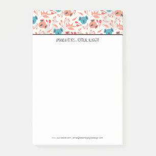 Modern Cute Koala and Floral Blossoms Post-it Notes