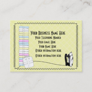 Modern Cute Laundry Ironing Services  Business Car Business Card