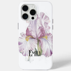 Modern cute lavender spring flowers iPhone 15 pro max case