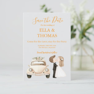 Modern Cute Marigold Text  Save The Date