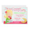 Modern Cute Mermaid Pink Birthday Party Invitation